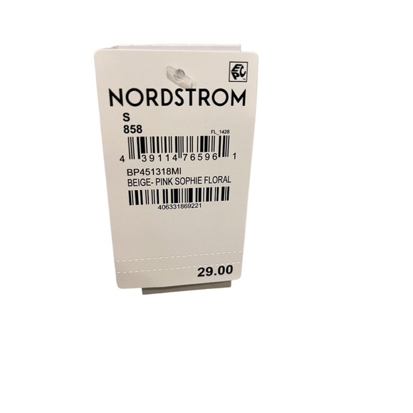 BP Button Front Linen Blend Tan Beige - Pink Sophie Floral Crop Top Small NWT - Picture 3 of 5